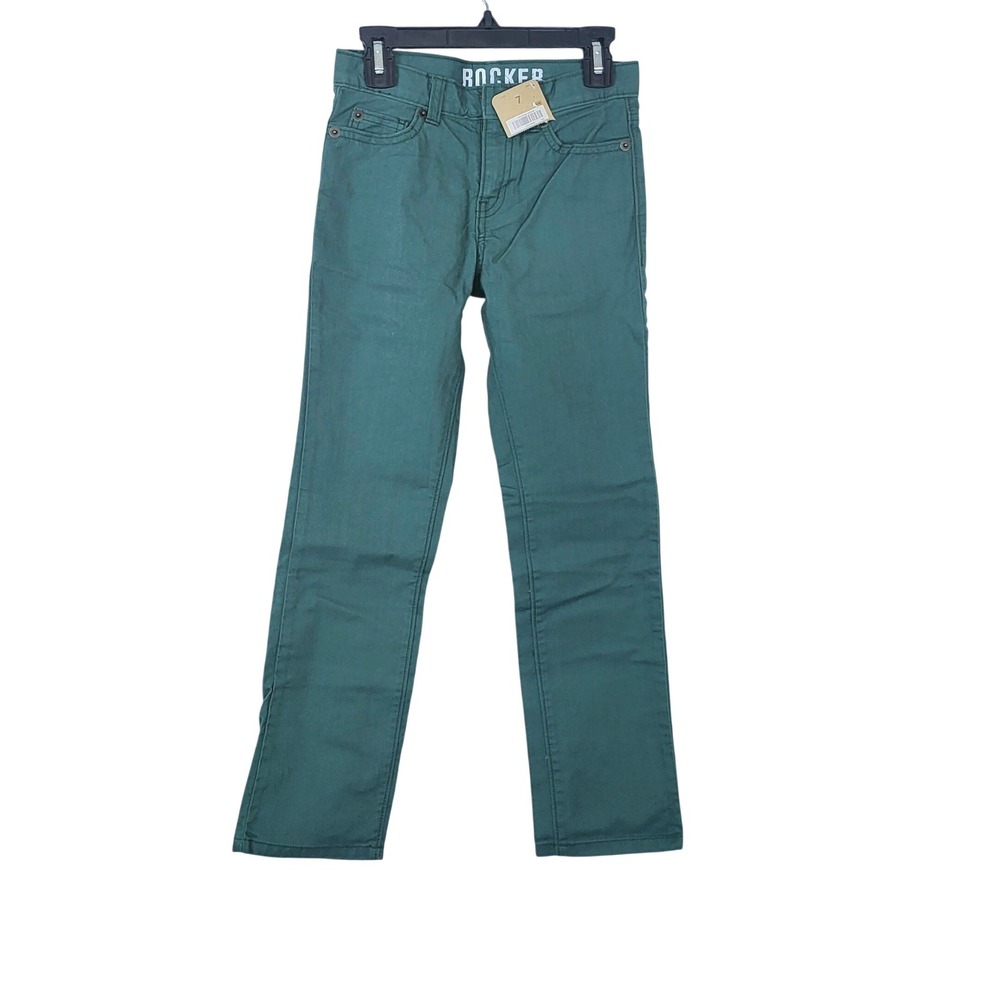 Crazy 8 Boys Teal Rocker Regular 5-Pocket Adjustable Waist Casual Jeans 7 NEW
